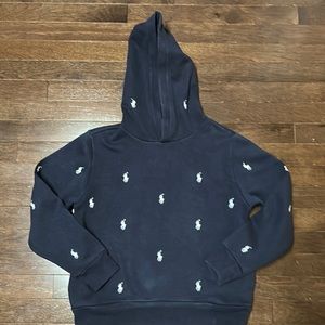 Polo by Ralph Lauren hoodie, Kids M (10-12), Navy Blue, White